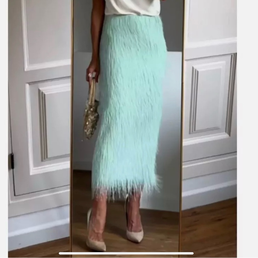 Zara Fringe Midi Skirt